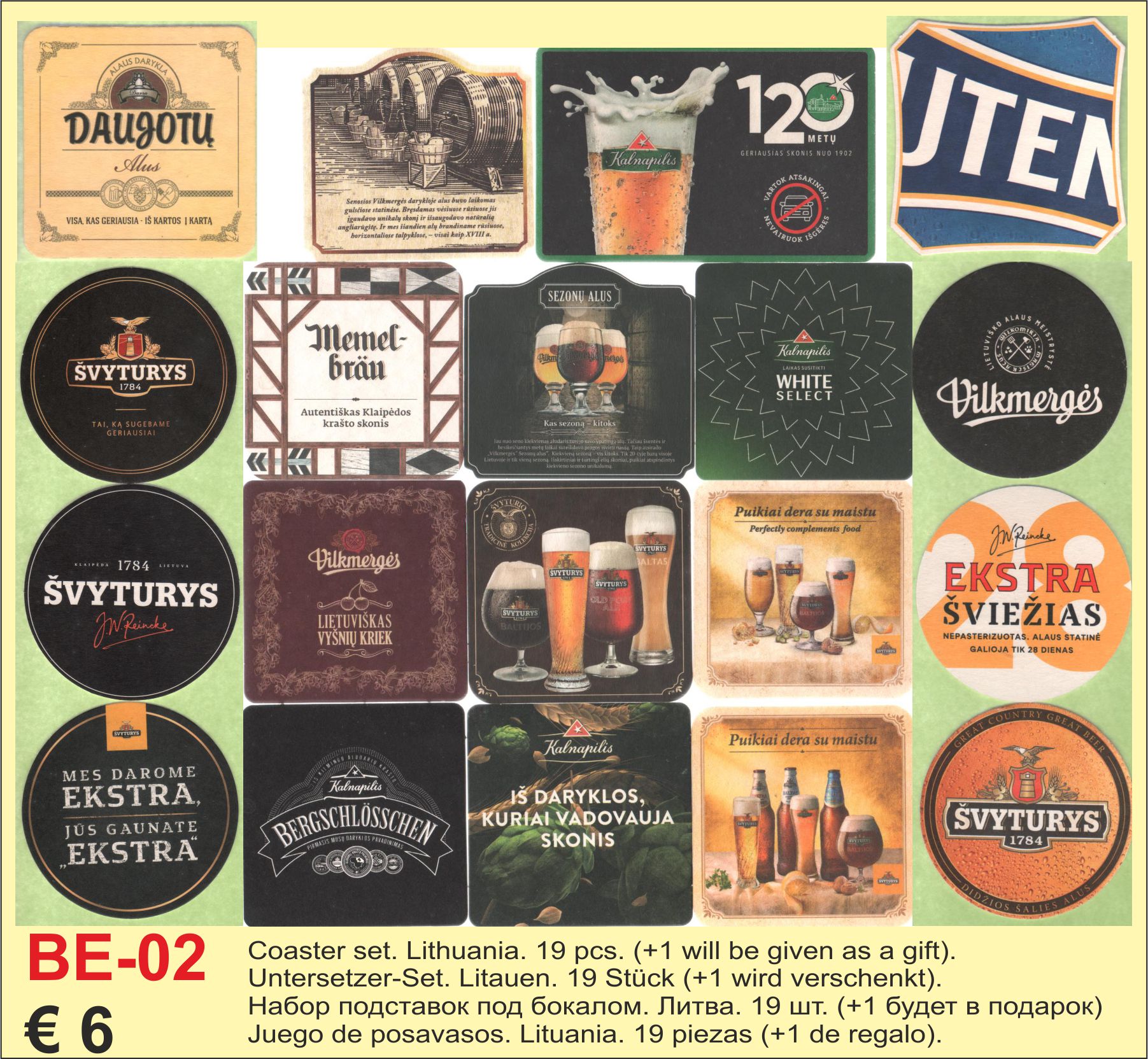 Coasters Lithuania 19mix